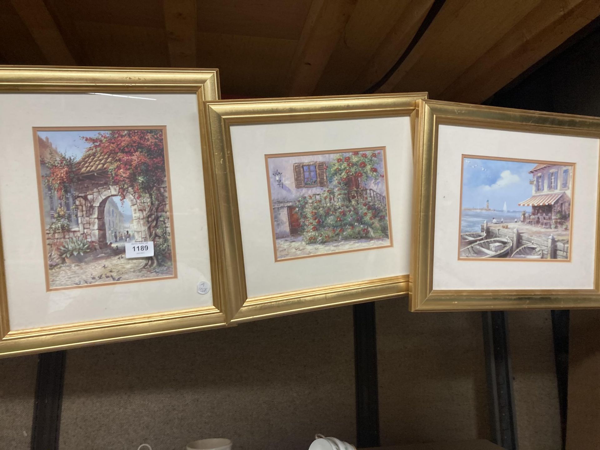 A GROUP OF THREE GILT FRAMED PRINTS