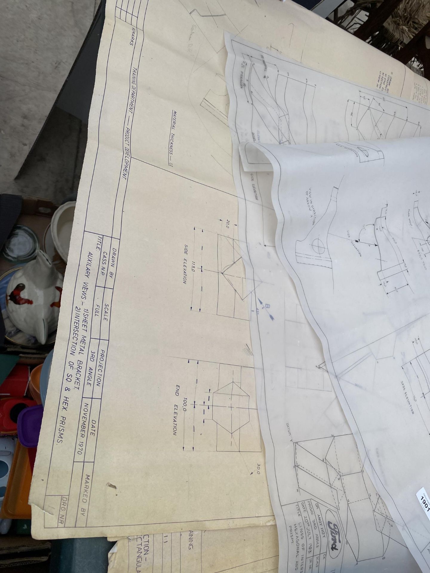 AN ASSORTMENT OF 'FORD BLUE PRINTS - Image 3 of 3