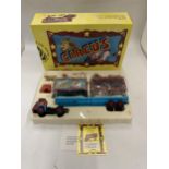 A CORGI LIMITED EDITION CIRCUS TRAILER WITH CAGE, LIONS, TIGERS, PEDESTAL, TRAINER MADE