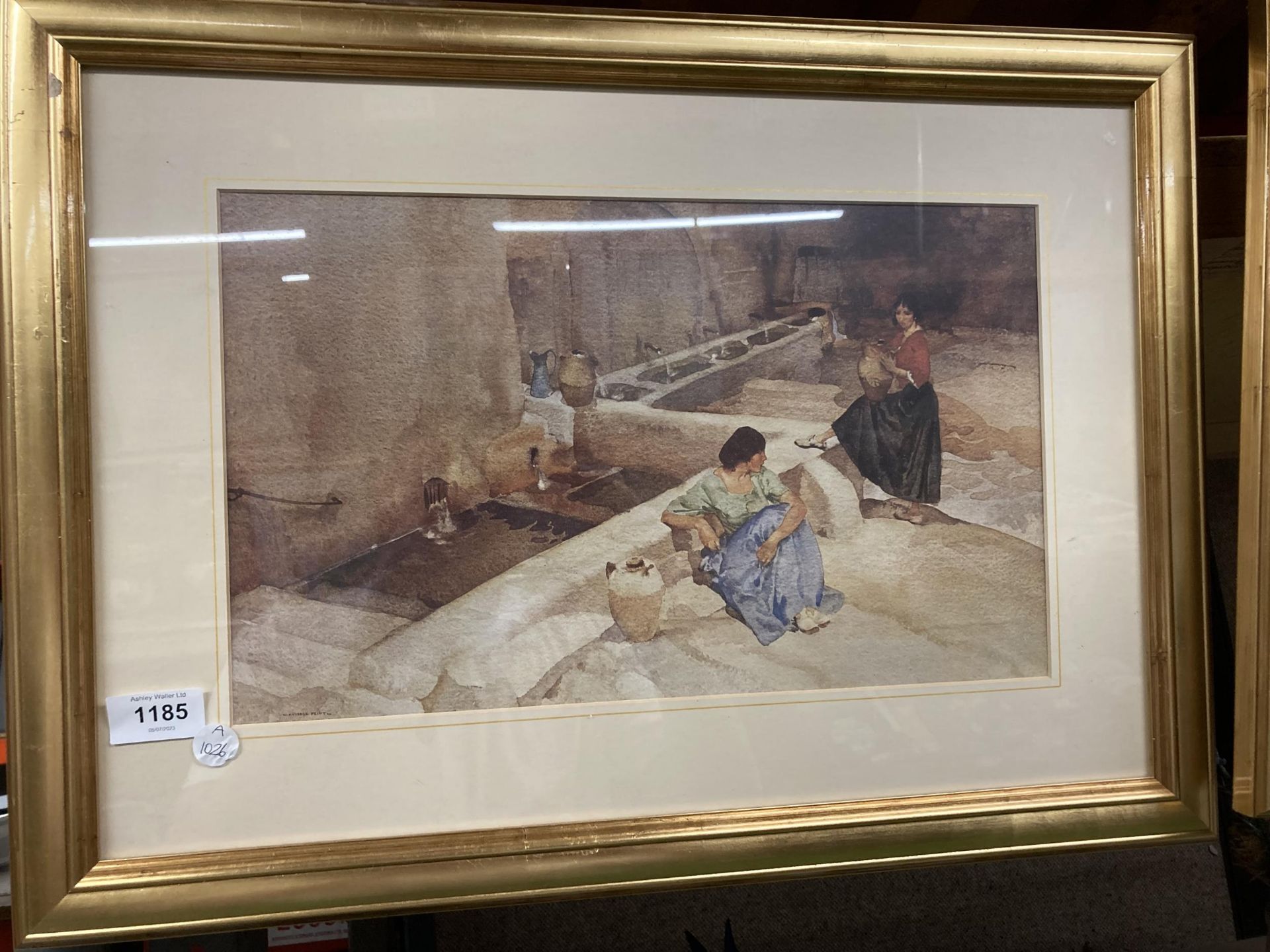 A PAIR OF GILT FRAMED WILLIAM RUSSEL FLINT PRINTS - Image 2 of 3