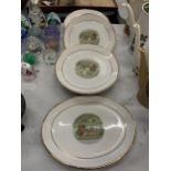 A GROUP OF HOSTESS HUNTING SCENE CABINET PLATES