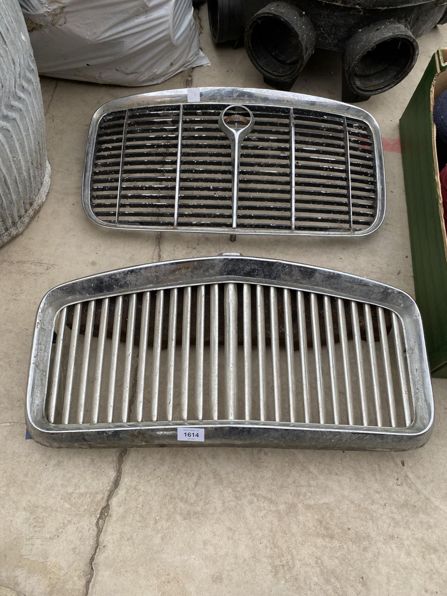 TWO VINTAGE CAR GRILLS