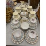 A QUANTITY OF VINTAGE CHINA CUPS, SAUCERS, SIDE PLATES, ETC TO INCLUDE MINTON 'CONSORT'