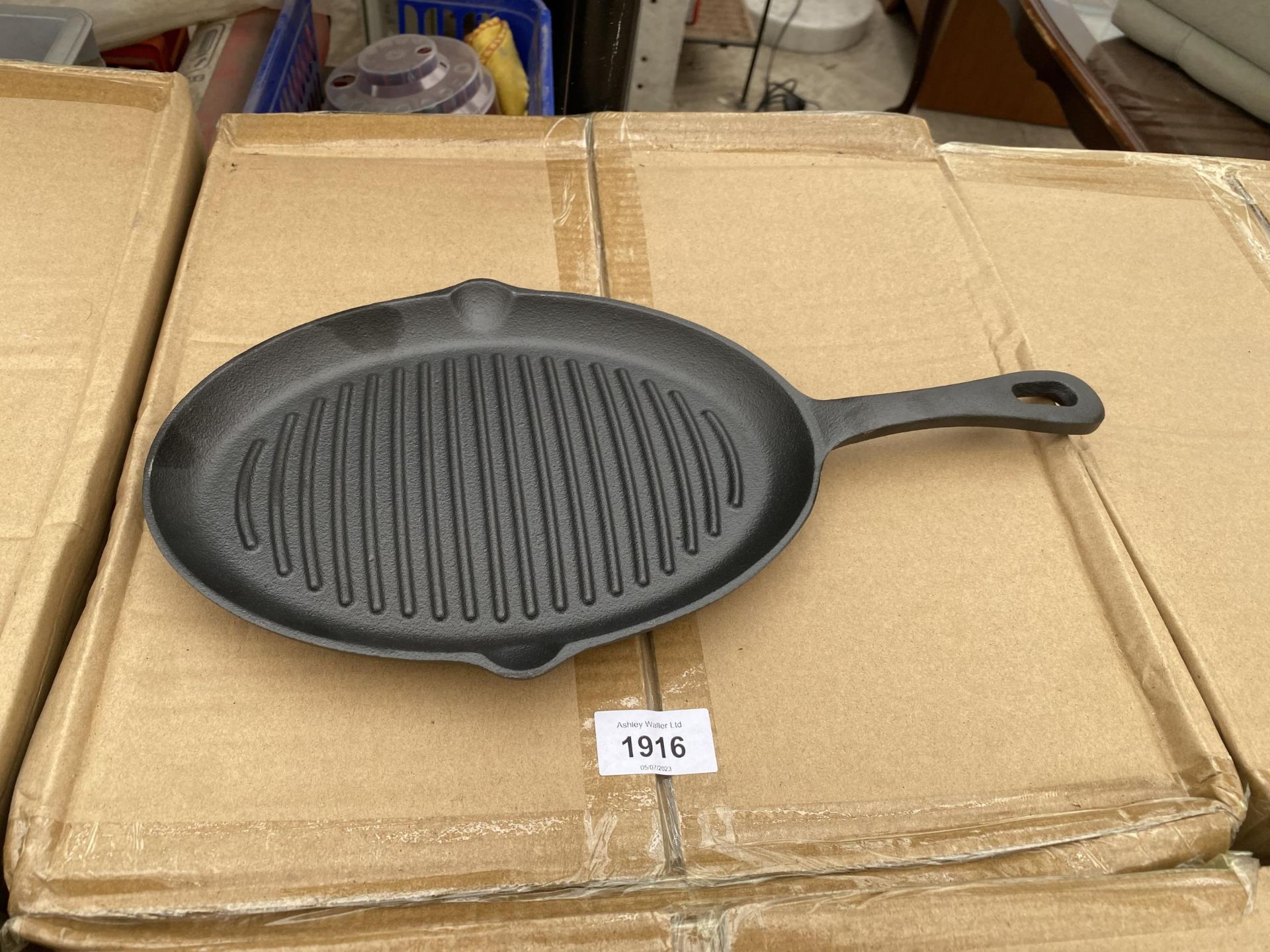 APPROXIMATELY TEN AS NEW AND BOXED CAST IRON SKILLET PANS