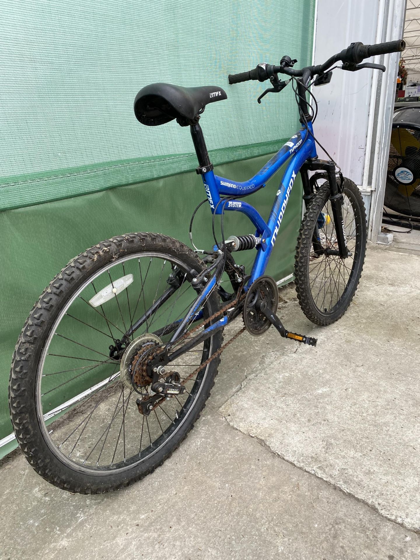 A MUDDYFOX TYPHOON BIKE WITH FRONT AND REAR SUSPENSION AND AN 18 SPEED SHIMANO GEAR SYSTEM - Image 2 of 3