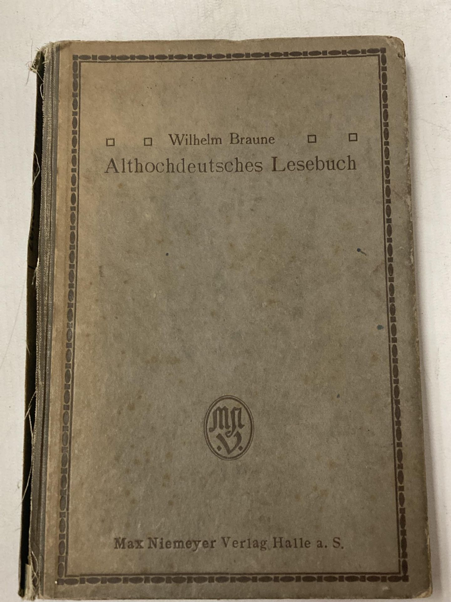 WILHELM BRAUNE ALTHOCHDEUTSCHES LESEBUCH, 1921 BOOK