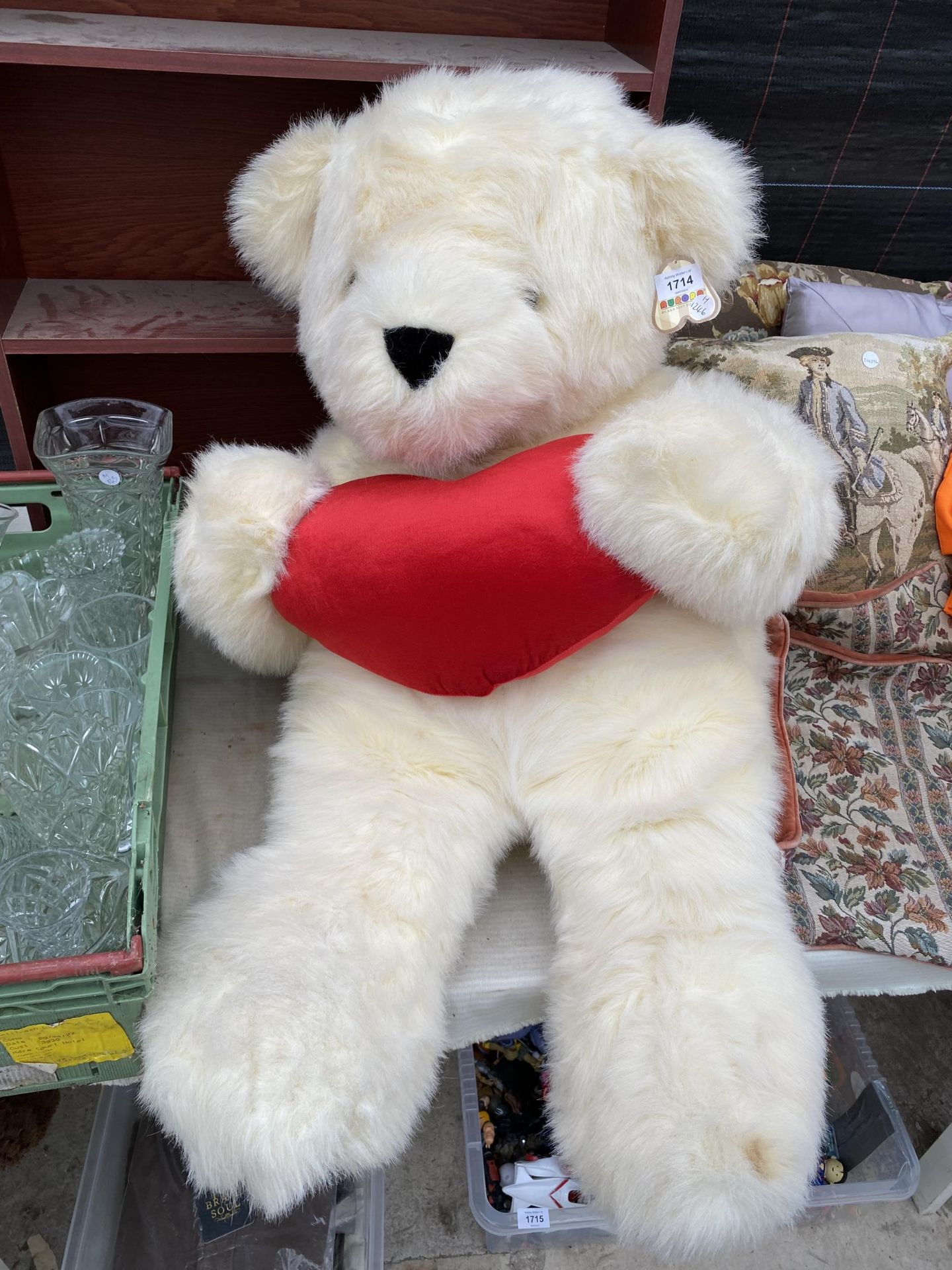 A LARGE AURORA SOFT TEDDY BEAR