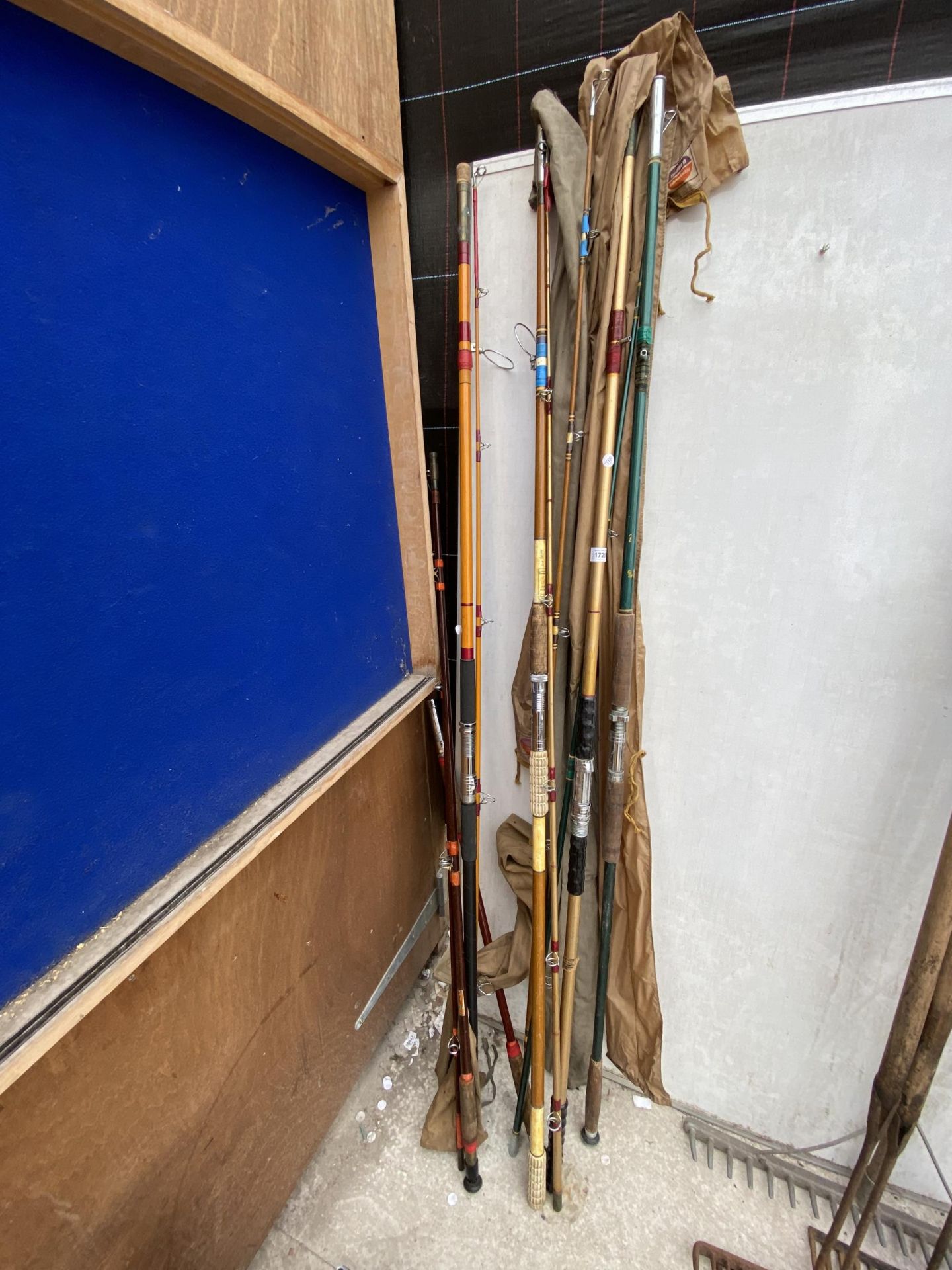 A LARGE ASSORTMENT OF FISHING ROD SECTIONS