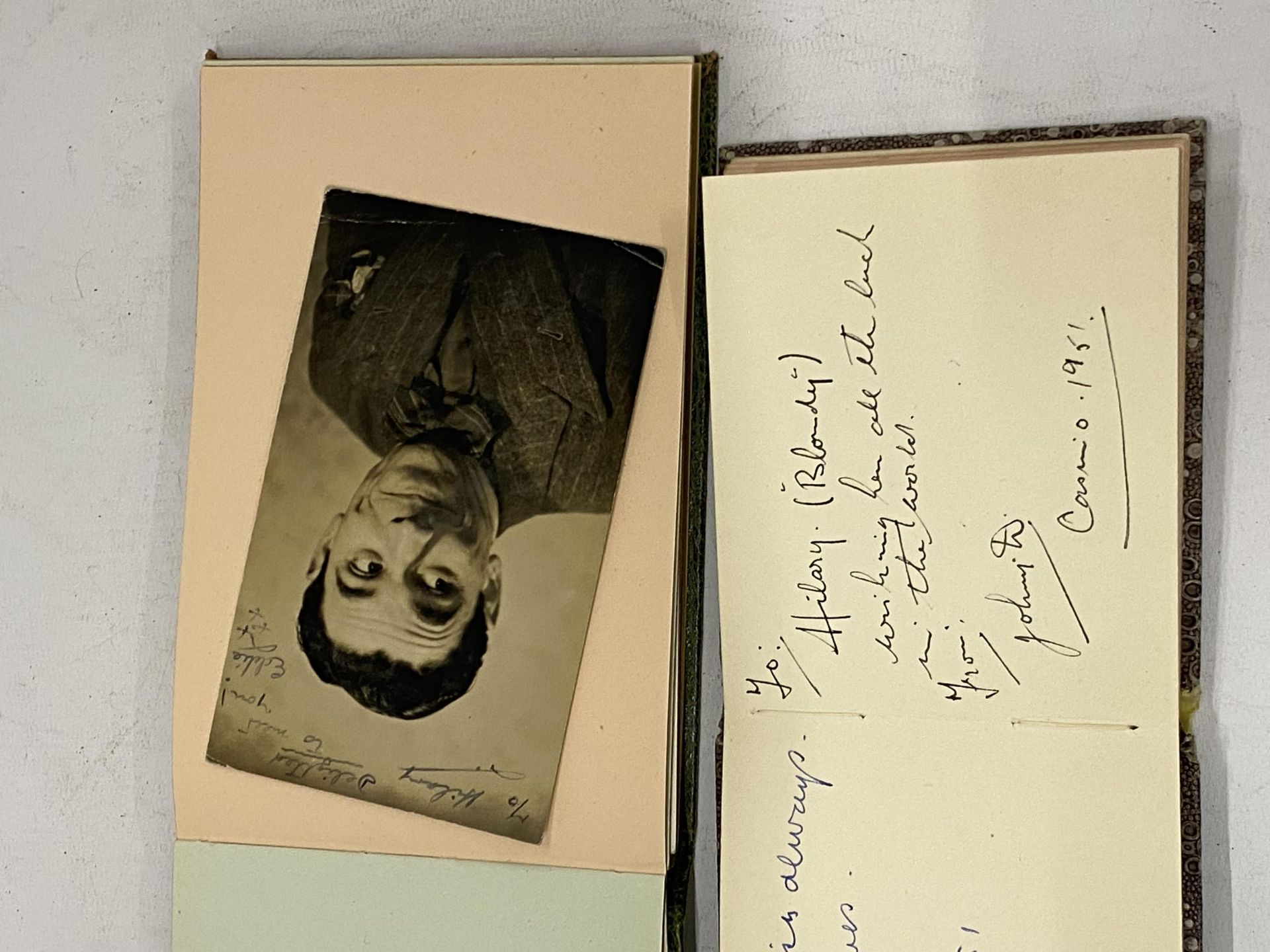 A 1940'S HAND SIGNED AUTOGRAPH BOOK OF ACTORS AND MUSICIANS, OBTAINED BY A BBC FILM MAKER, TO - Image 3 of 4