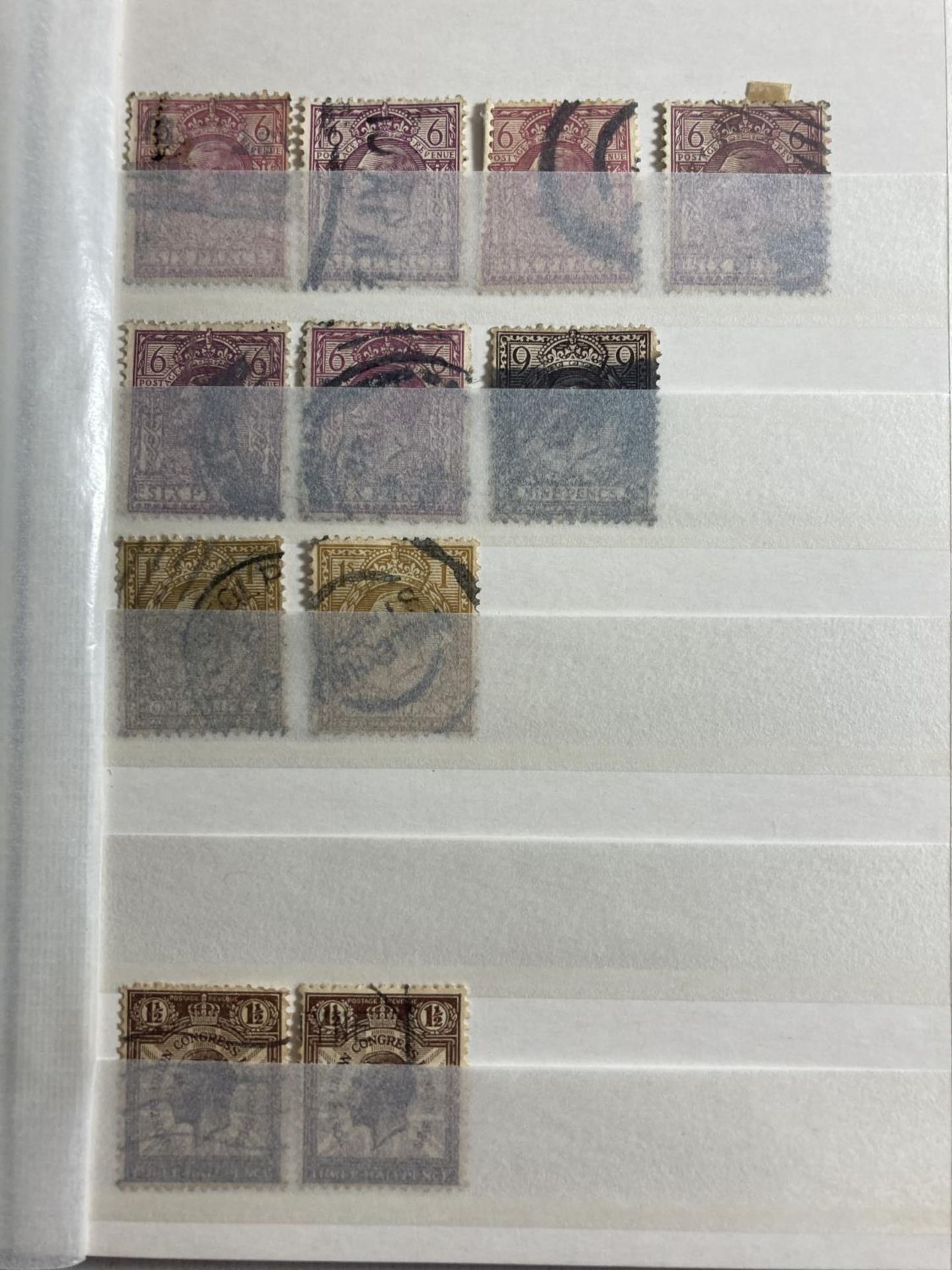 SMALL RED STOCK BOOK CONTAINING GB , QV-GV . TWO 1840 2D BLUES ARE PRESENT PLUS QV TO 1/- AND EV11 - Image 4 of 4