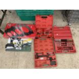 AN ASSORTMENT OF CASED TOOLS TO INCLUDE A THREAD MASTER KIT AND A DIESEL ENGINE TIMING KIT ETC