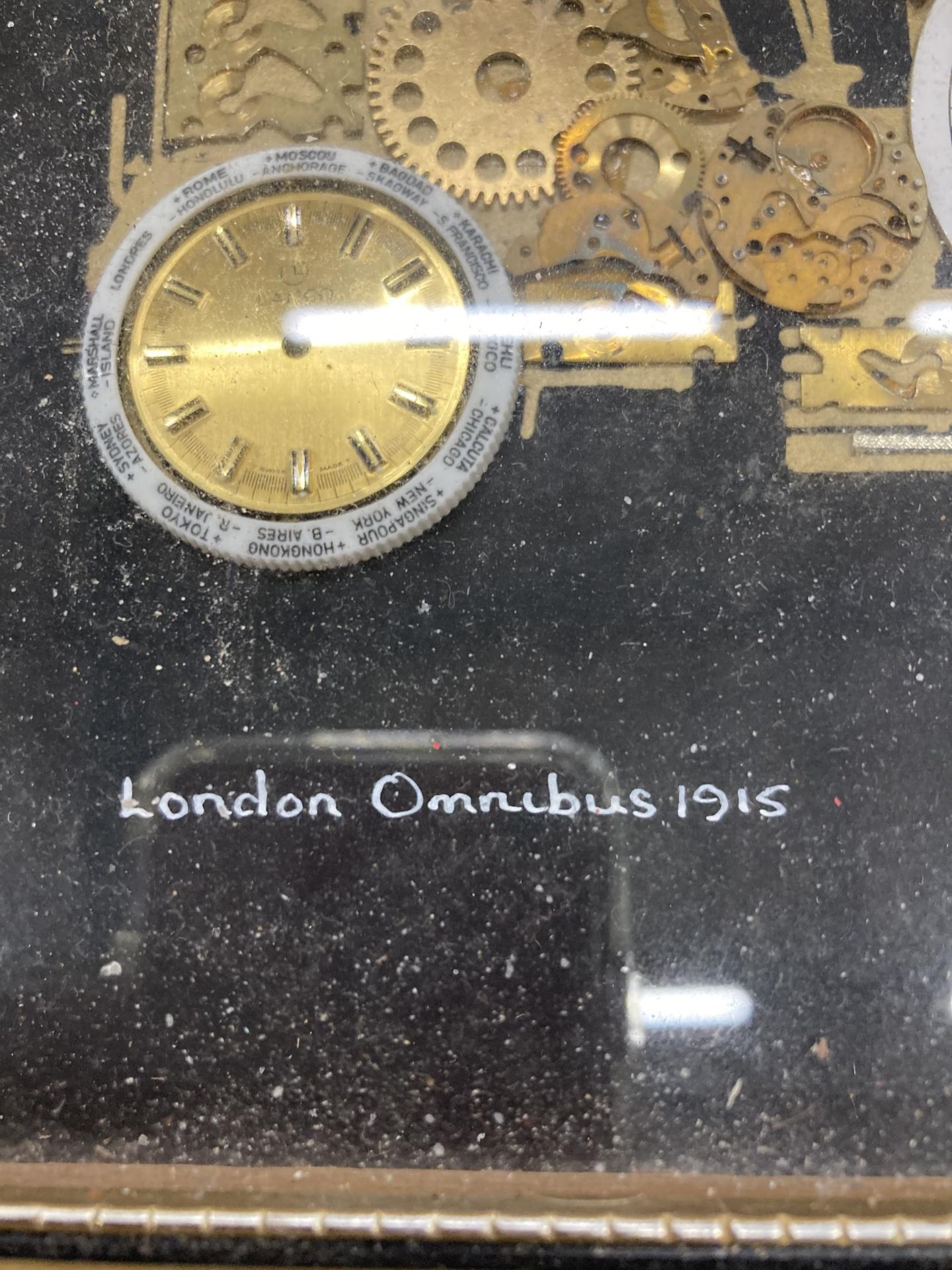 AN IMAGE OF A 1915 LONDON OMNIBUS MADE OUT OF WATCH PARTS - Image 2 of 3