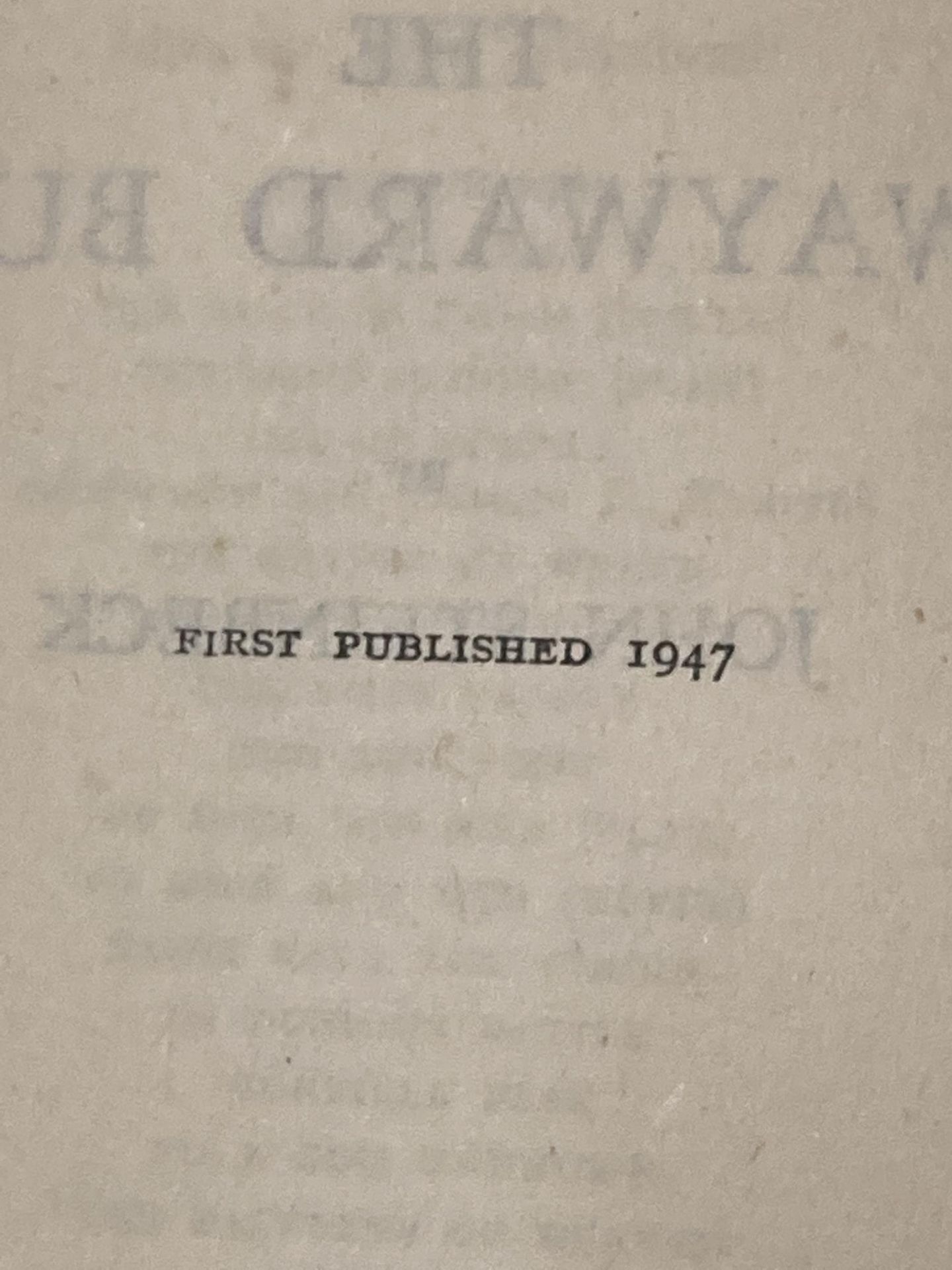 JOHN STEINBECK 'THE WAYWARD BUS' 1ST EDITION 1947 BOOK - Image 3 of 3