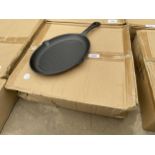 APPROXIMATELY TEN AS NEW AND BOXED CAST IRON SKILLET PANS