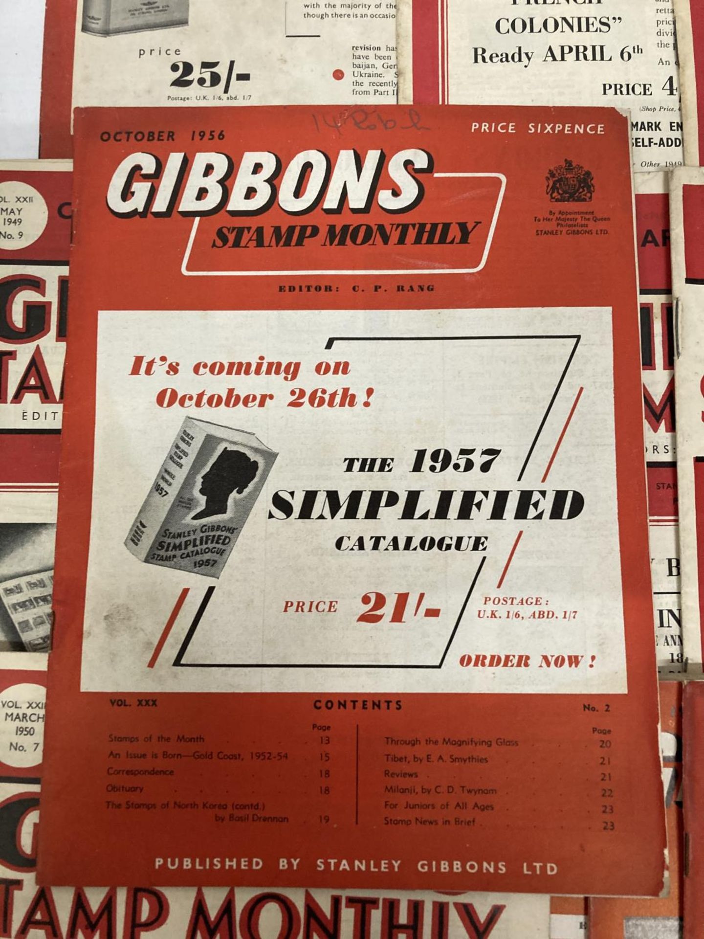 A QUANTITY OF GIBBONS STAMP MONTHLY 1949 - 1956 COLLECTION OF 24 PHILATELIC MAGAZINES IN USED - Image 5 of 10