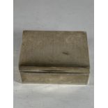 A HALLMARKED BIRMINGHAM SILVER BOX ENGRAVED 9TH APRIL 1929 GROSS WEIGHT 362 GRAMS
