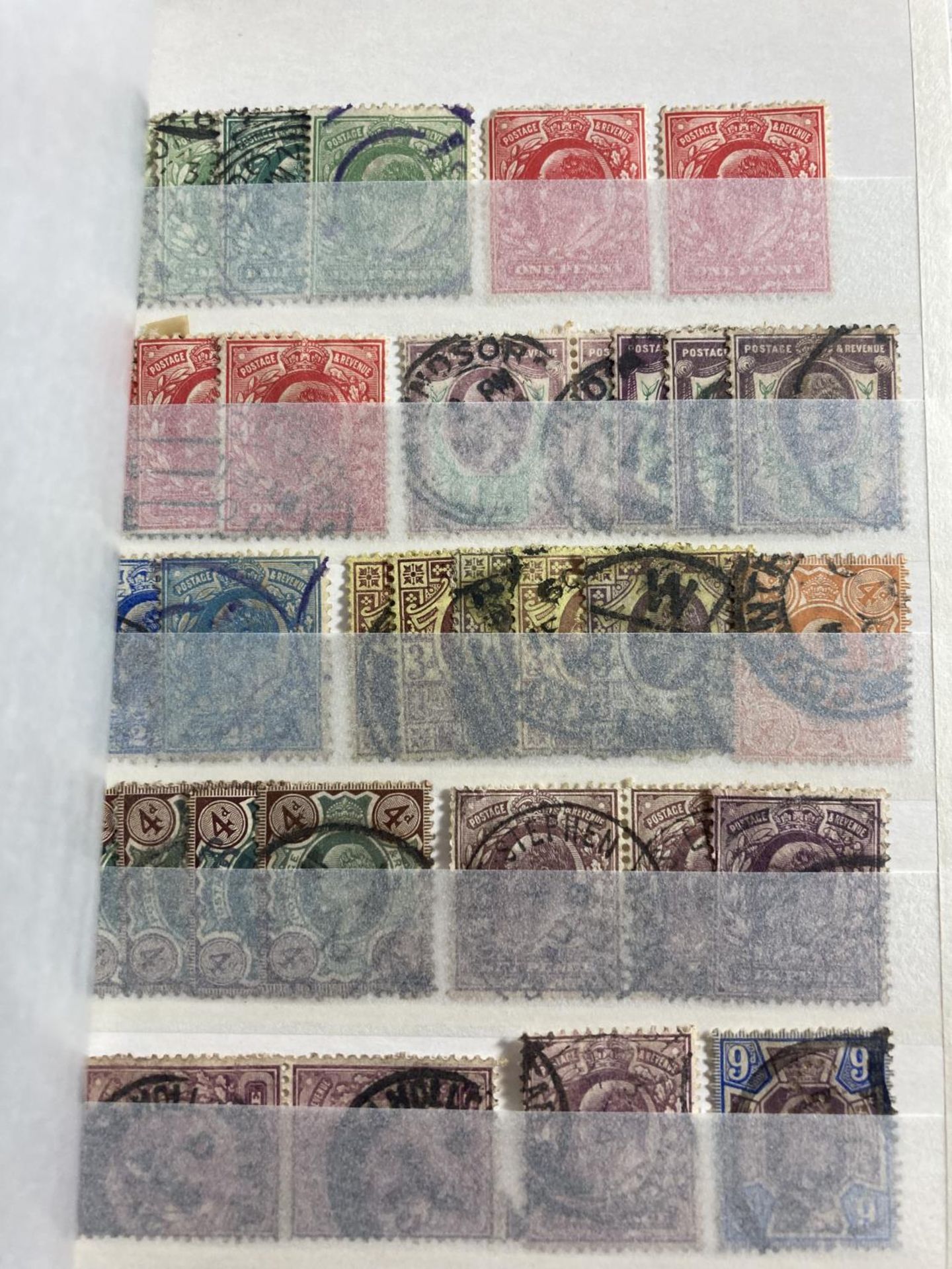 SMALL RED STOCK BOOK CONTAINING GB , QV-GV . TWO 1840 2D BLUES ARE PRESENT PLUS QV TO 1/- AND EV11 - Image 2 of 4