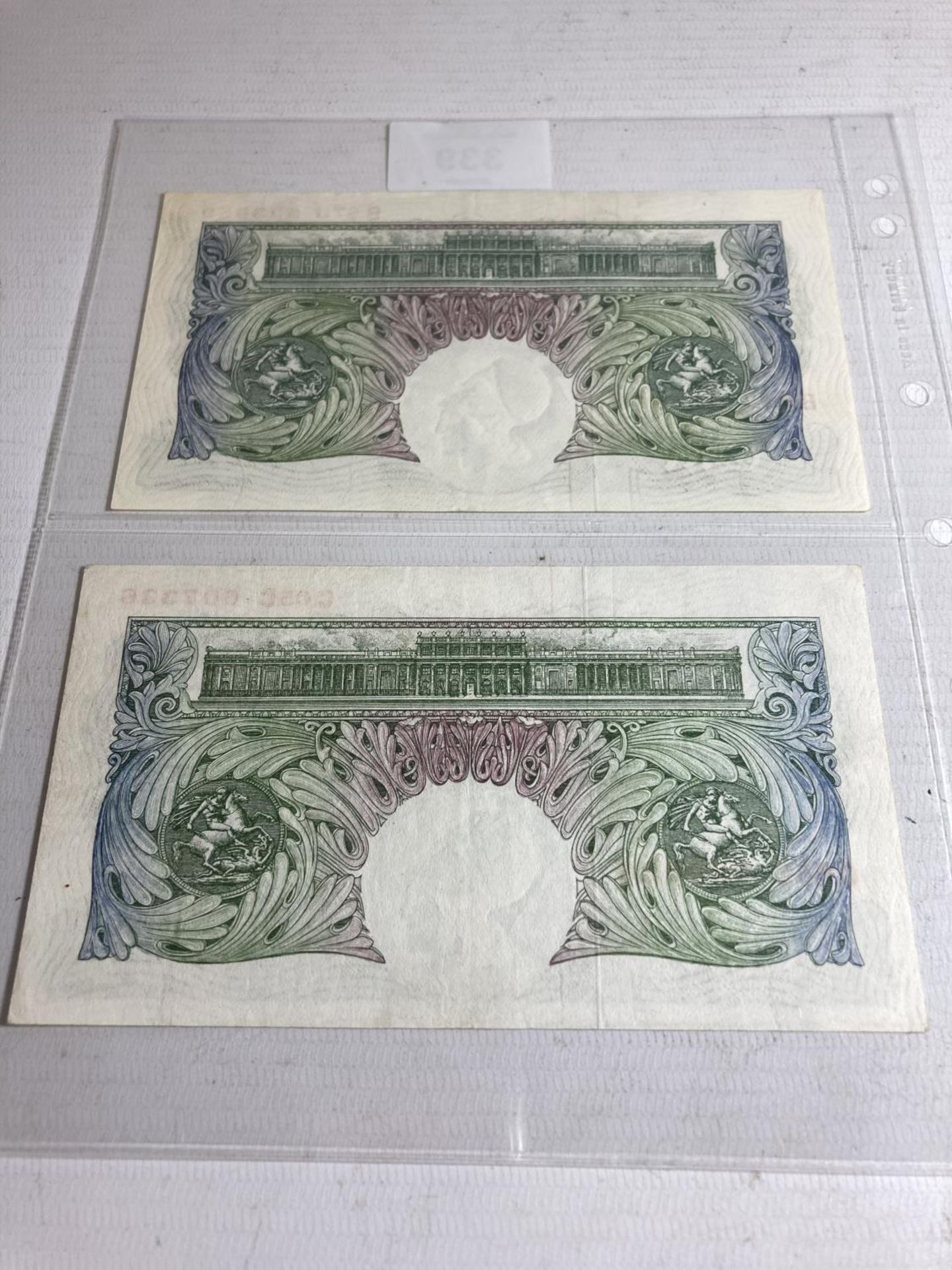 TWO BANK OF ENGLAND ONE POUND NOTES SIGNED BEALE (1949-1955) - Image 6 of 6