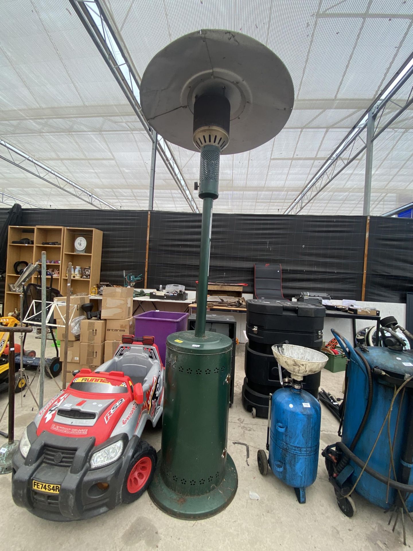 A LARGE GAS PATIO HEATER