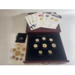 THE LONDON MINT OFFICE – THE EMBLEM SERVICE DECIMALS OF ELIZABETH 11 , TWO TRAYS , ONE OF 9 AND