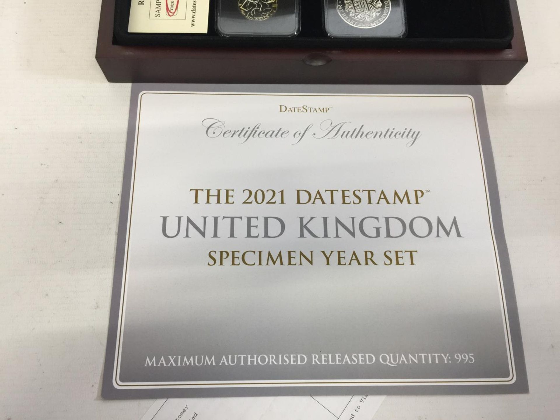 THE 2021 DATESTAMP , UK , SPECIMEN YEAR SET , BOXED WITH ORIGINAL RECEIPT . - Image 3 of 4