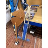 TWO ITEMS - MASTER POGO STICK AND CHILD'S HORSE ON WHEELS