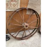 A PAIR OF LARGE CAST IRON 'P. PIERCE AND CO WEXFORD' IMPLEMENET WHEELS