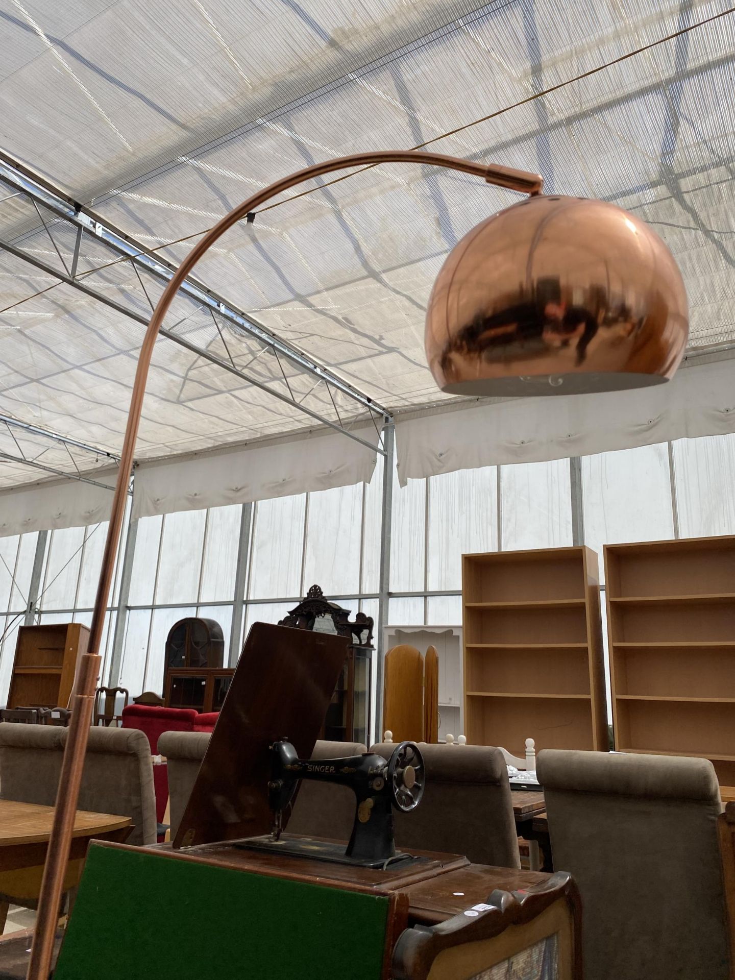 A SAINSBURY'S HOME COPPER READING LAMP - Image 2 of 3