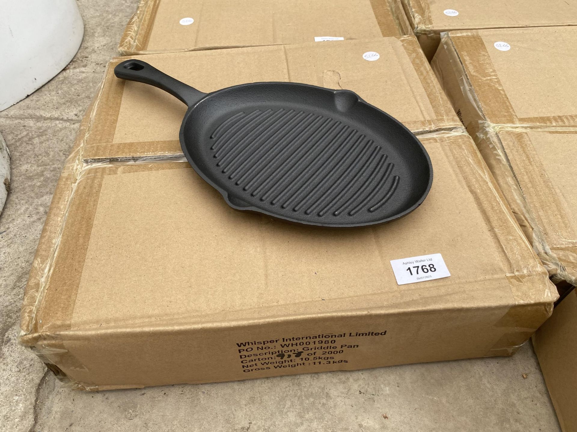 APPROXIMATELY TEN AS NEW AND BOXED CAST IRON SKILLET PANS