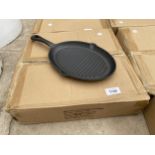 APPROXIMATELY TEN AS NEW AND BOXED CAST IRON SKILLET PANS