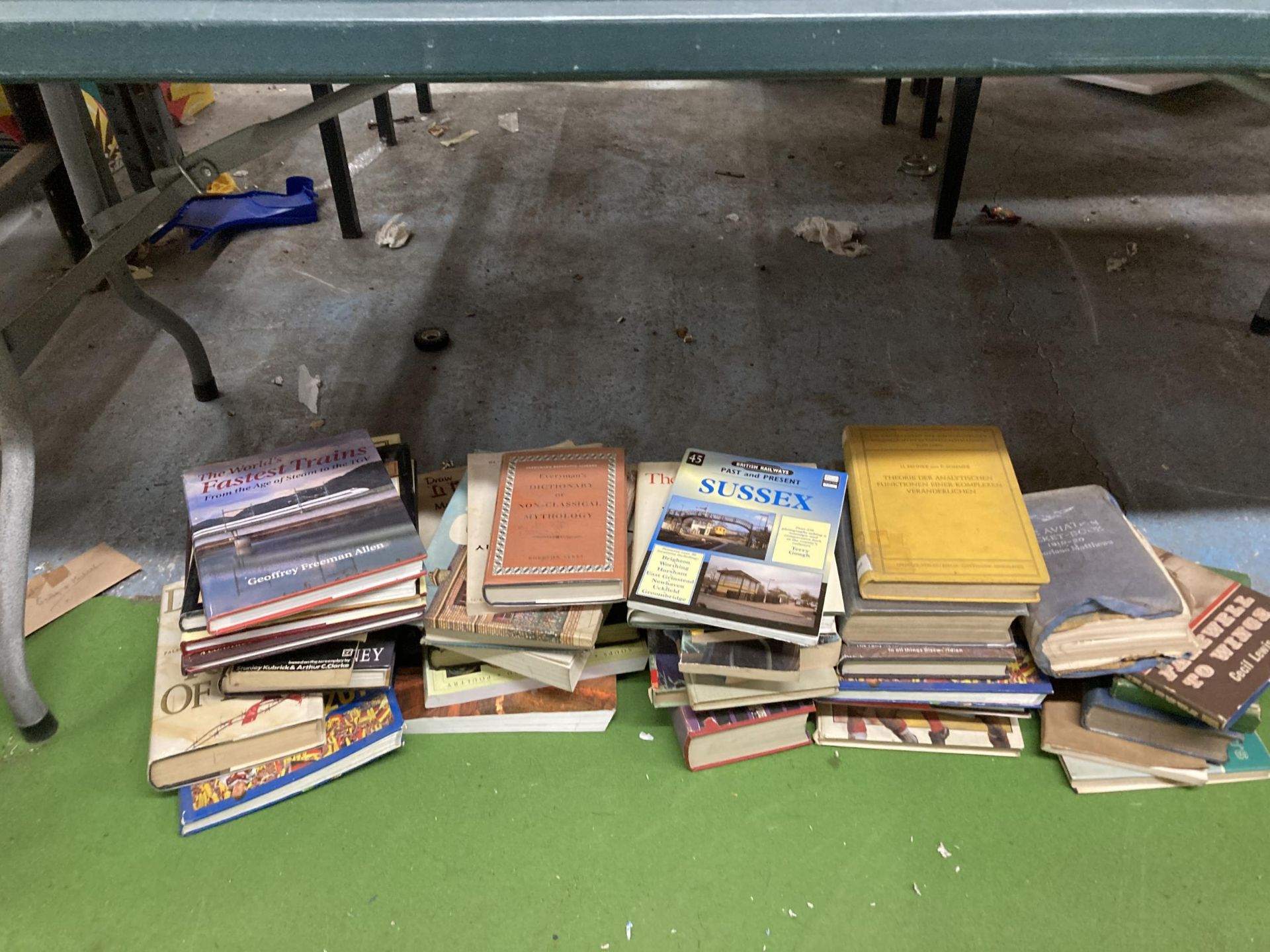 A MIXED LOT OF BOOKS, TRAINS ETC