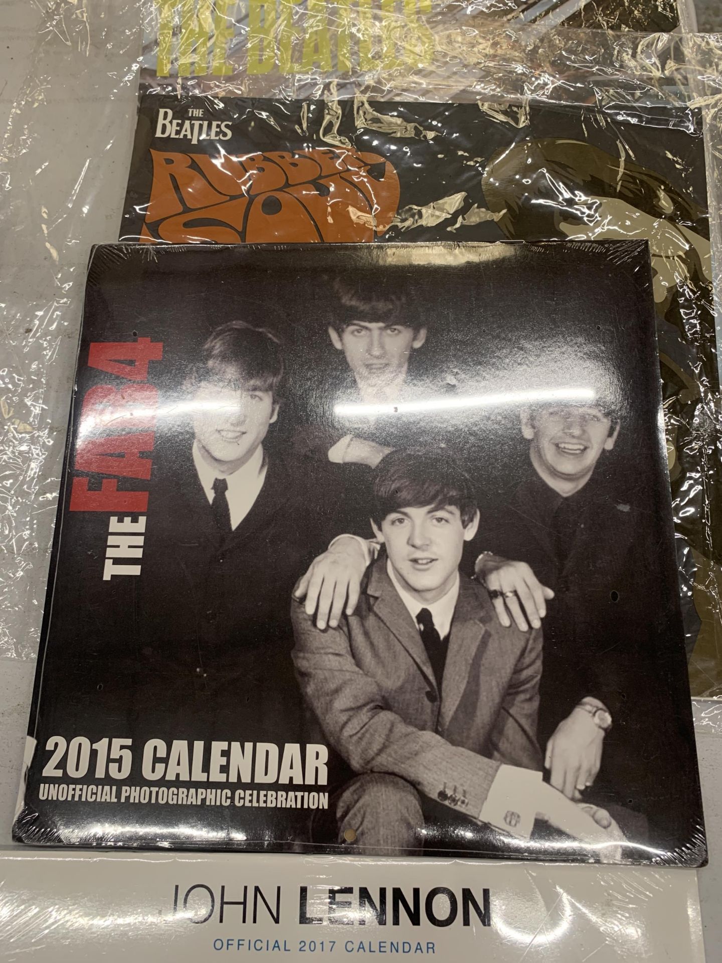 FOUR OFFICIAL NEW AND SEALED BEATLES CALENDARS, 2014 TO 2017 - Image 3 of 5