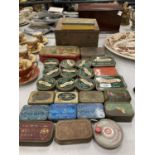 A LARGE COLLECTION OF VINTAGE ADVERTISING TINS