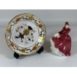 TWO ITEMS - A ROYAL CROWN DERBY IMARI A962 PATTERN DISH AND A ROYAL DOULTON 'EMMA' HN3208 FIGURE