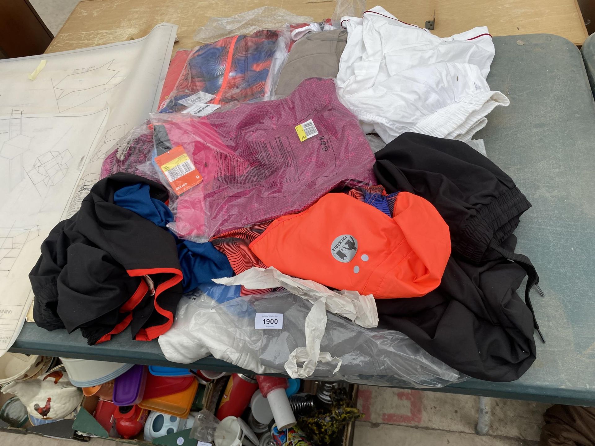 AN ASSORTMENT OF BRANDED SPORTS WARE