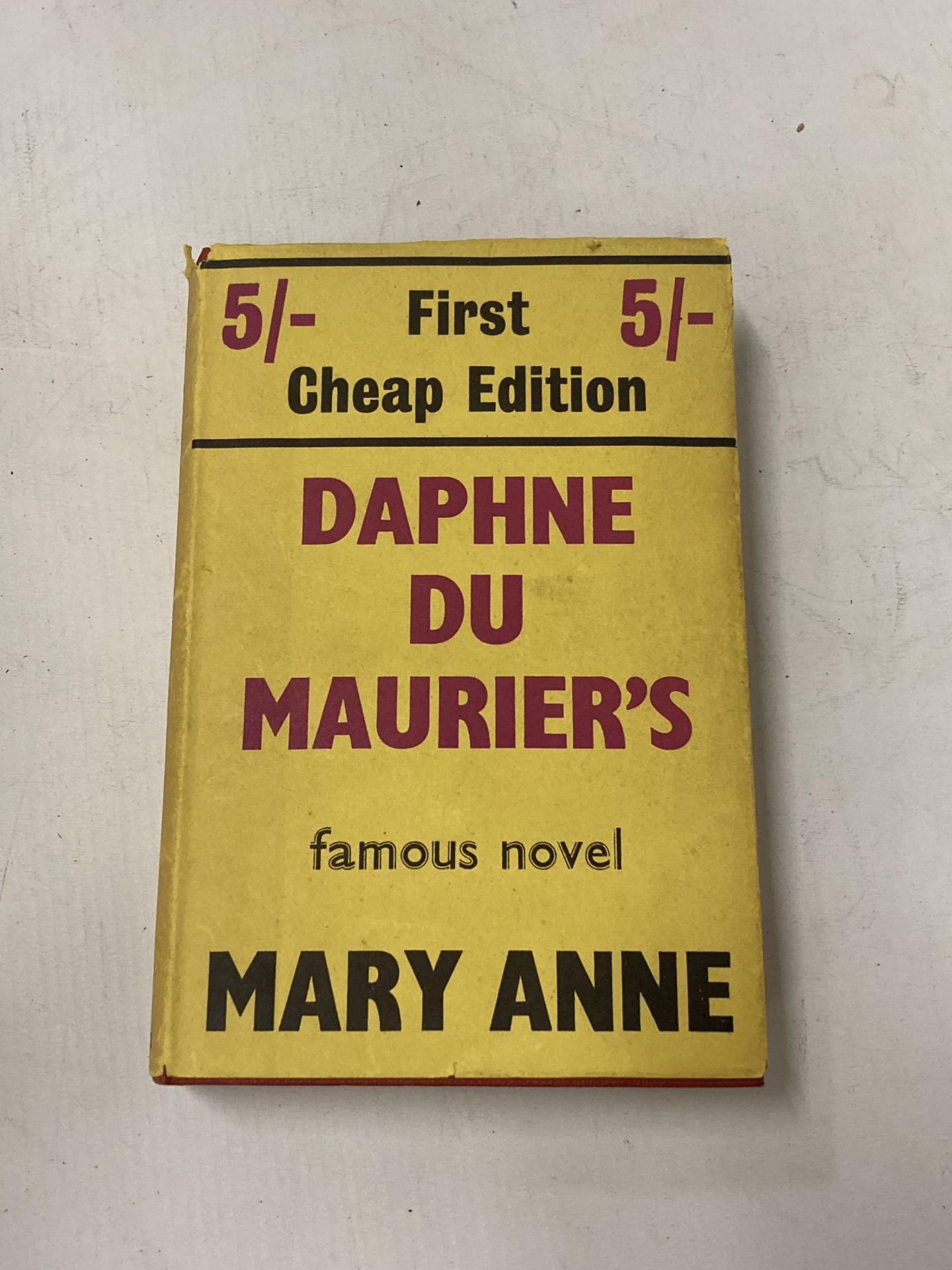 DAPHNE DU MAURIER'S MARY ANNE, 1ST EDITION, 1954 BOOK