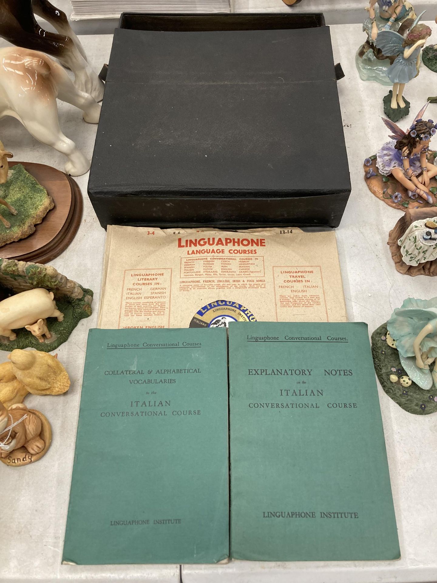 A CASED LINGUAPHONE LANGUAGE RECORDS AND BOOKS