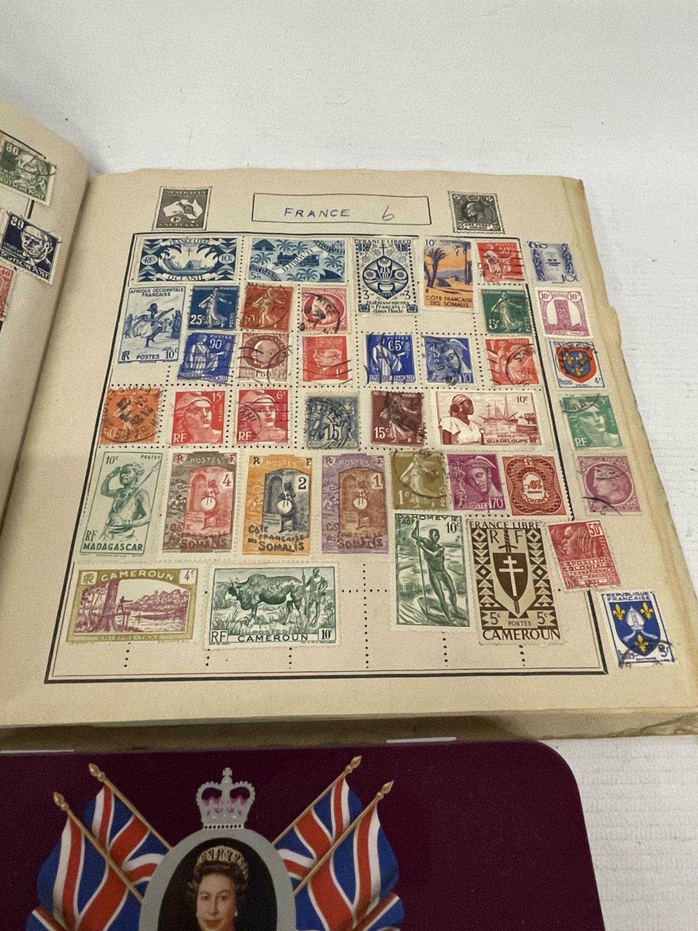 ONE HUNDRED AND FIFTY TWO 10P NATIONAL TRANSPORT TOKENS, A STAMP ALBUM WITH STAMPS FROM 55 - Image 2 of 5
