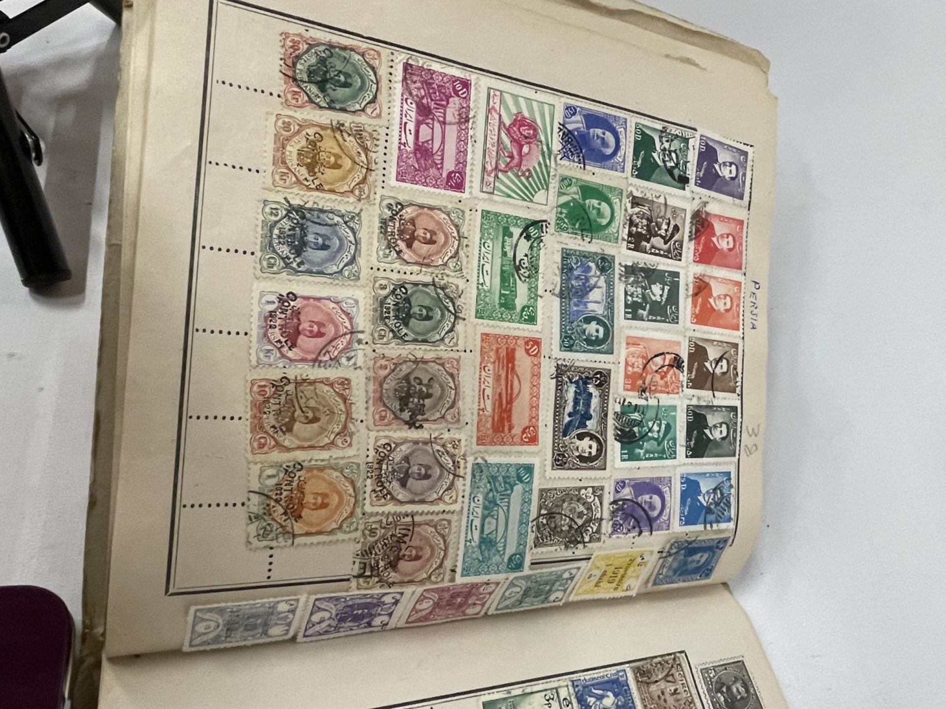 ONE HUNDRED AND FIFTY TWO 10P NATIONAL TRANSPORT TOKENS, A STAMP ALBUM WITH STAMPS FROM 55 - Image 5 of 5