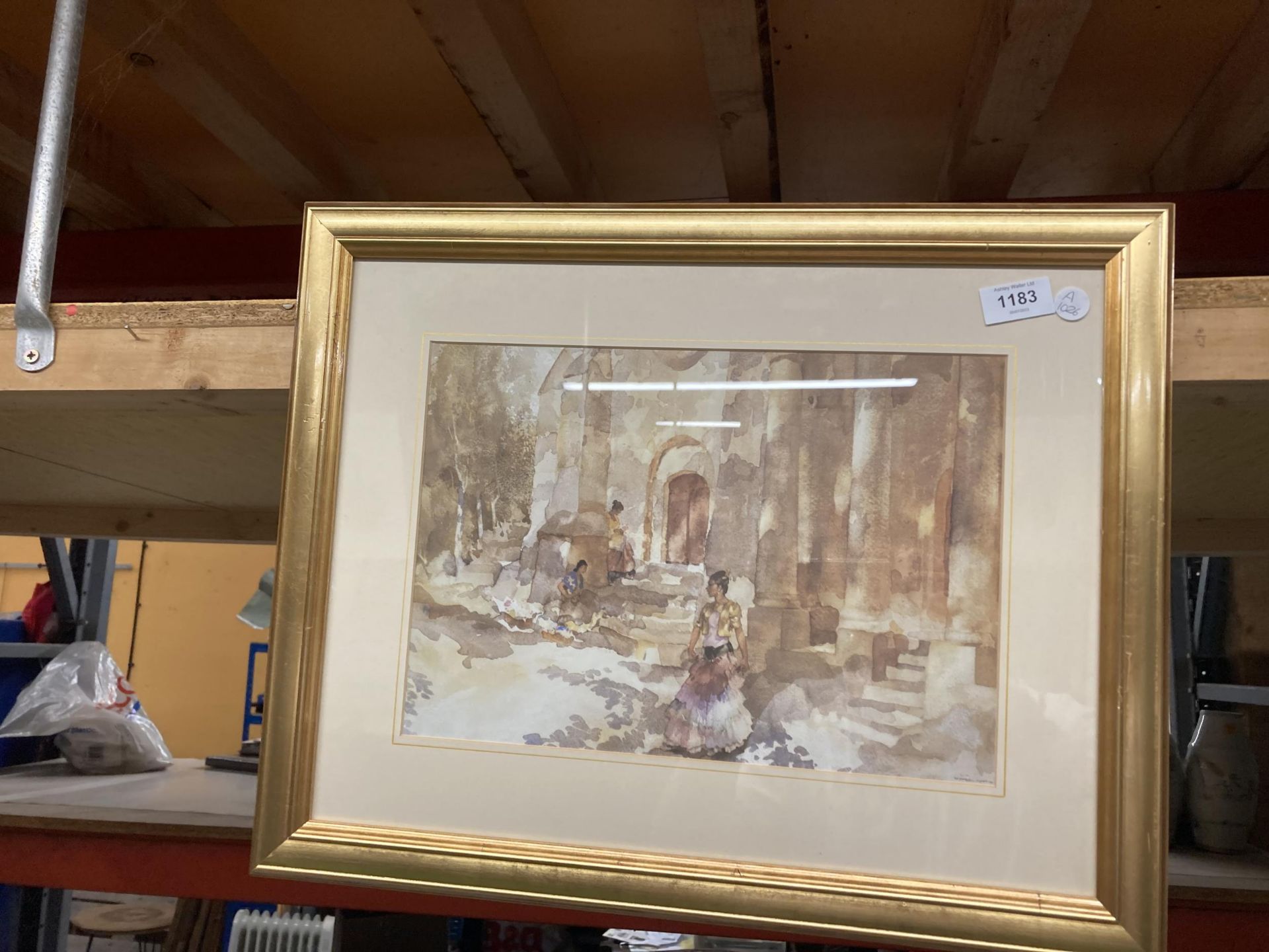 A PAIR OF GILT FRAMED WILLIAM RUSSEL FLINT PRINTS - Image 2 of 3