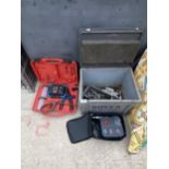 AN ASSORTMENT OF TOOLS TO INCLUDE A VACUUM AND PRESSURE TEST KIT AND SOCKETS ETC