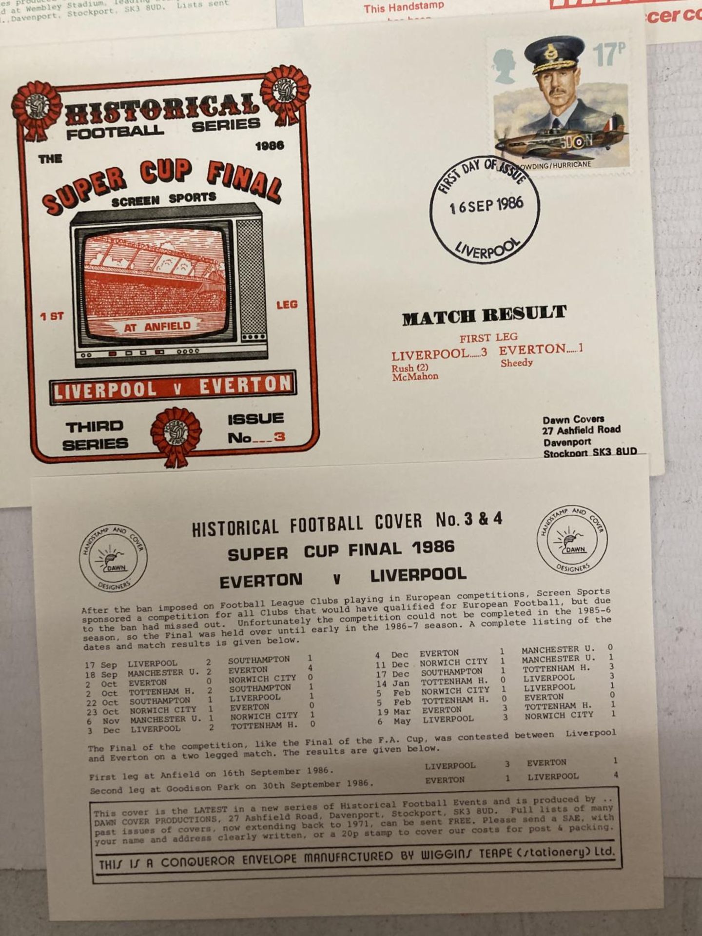 A SELECTION OF LIVERPOOL FOOTBALL CLUB 1972 - 1986 FLOWN COVERS TOGETHER WITH CUP FINAL SPECIAL - Image 6 of 6