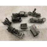 SIX DANBURY MINT WORLD'S GREATEST PEWTER LOCOMOTIVES