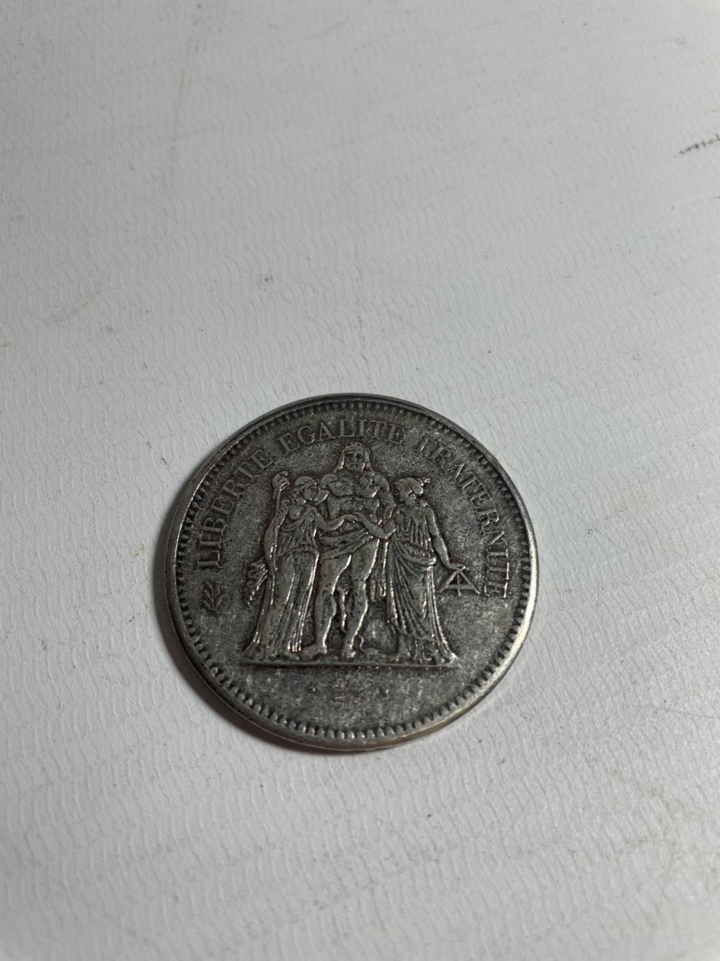 FRANCE , 1876 50 FRANC SILVER COIN - Bild 2 aus 3