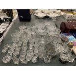 A COLLECTION OF CUT GLASSWARE, ROYAL SCOT ETC