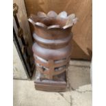 A SALT GLAZED KINGS CHIMNEY POT