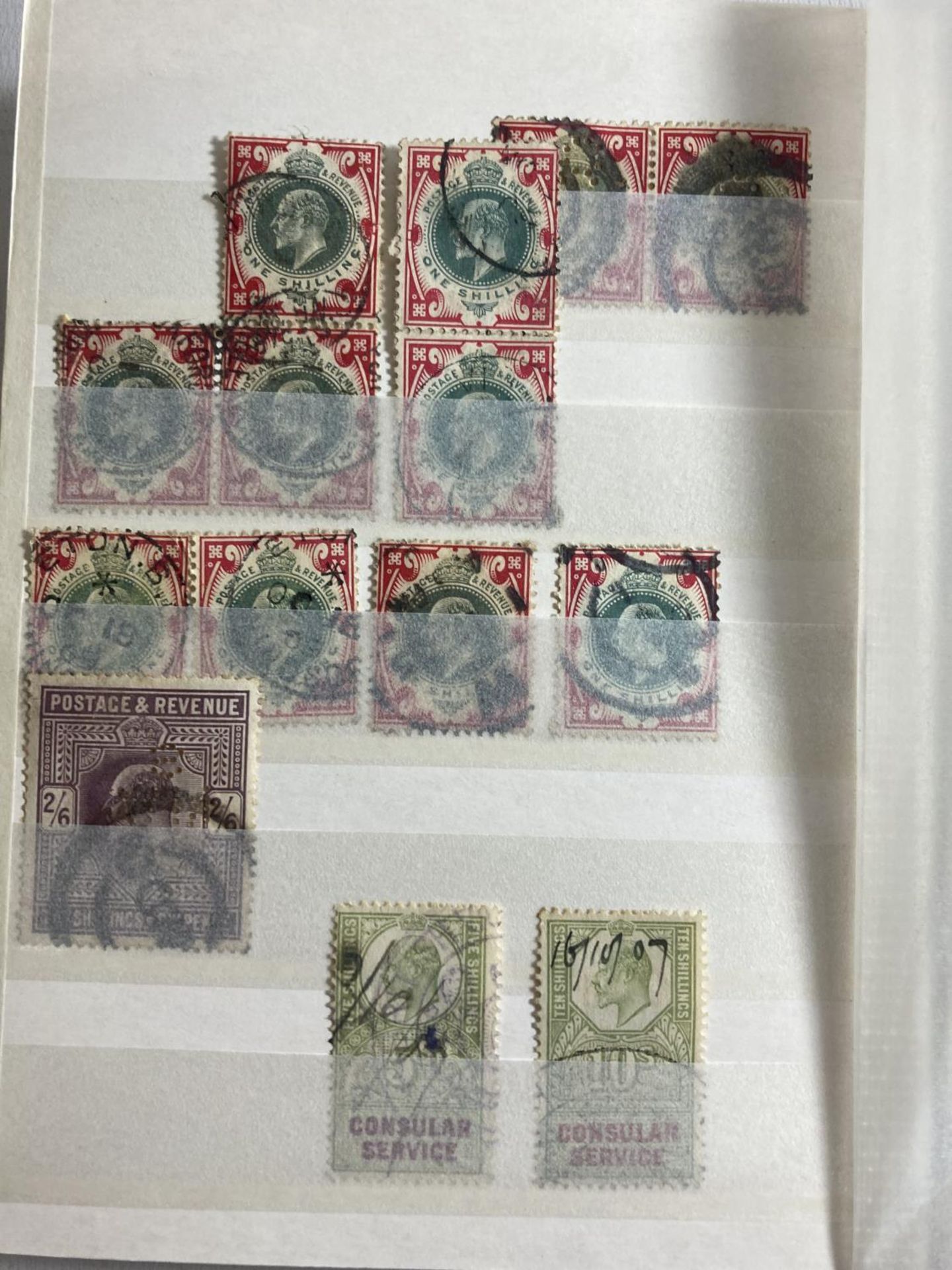 SMALL RED STOCK BOOK CONTAINING GB , QV-GV . TWO 1840 2D BLUES ARE PRESENT PLUS QV TO 1/- AND EV11 - Image 3 of 4