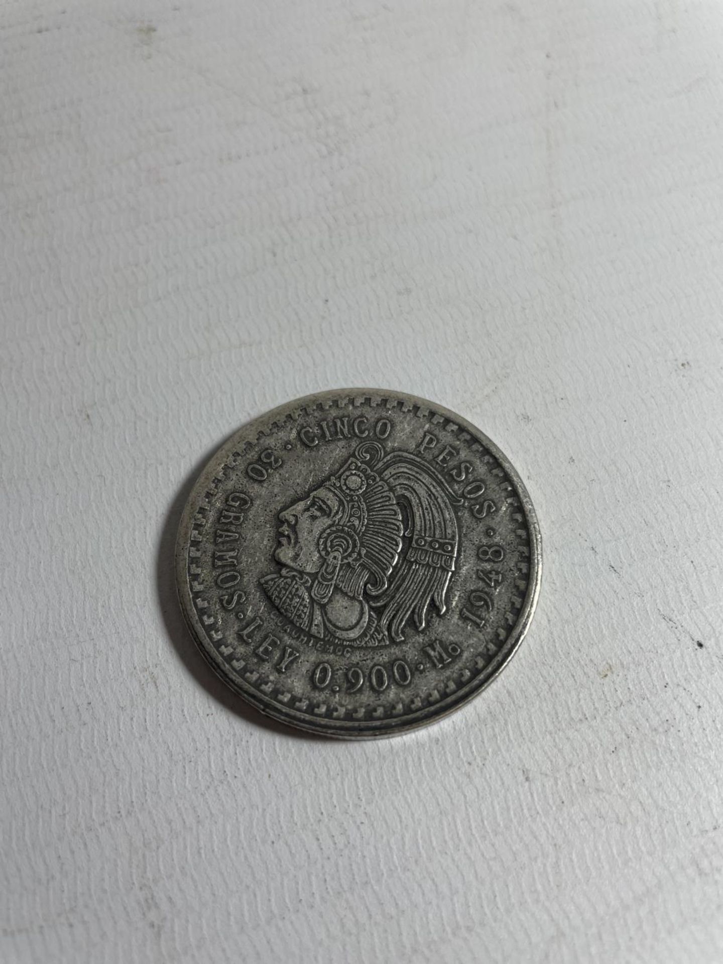 MEXICO , 1848 , 50 PESO SILVER COIN .