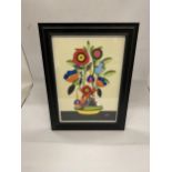 A LORNA BAILEY PRINT OF FLOWERS IN A VASE 26CM X 35.5CM