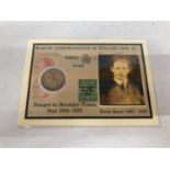 IN MEMORY OF KEVIN BARRY 1902 - 1920 PENNY COIN IN MEMORIAL CARD